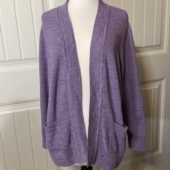 Appleseed's Sweaters Nwot Appleseeds Lavender Purple Cardigan P93
